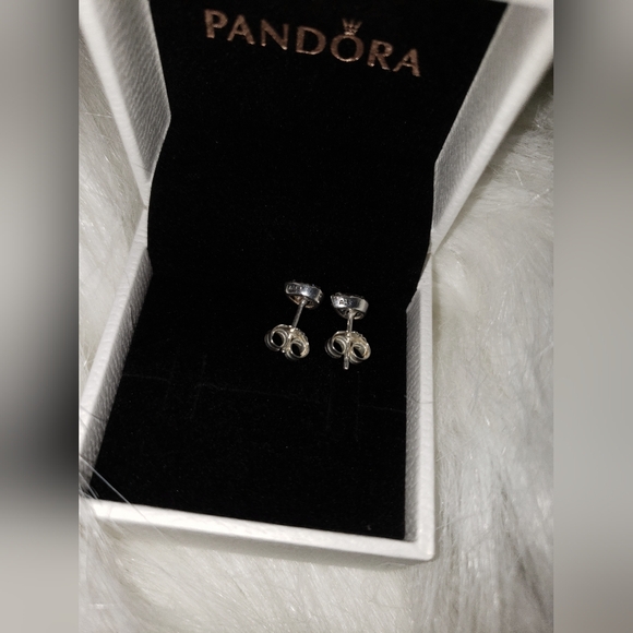 Pandora Sparkling Teardrop Halo Stud Earrings - Picture 7 of 11